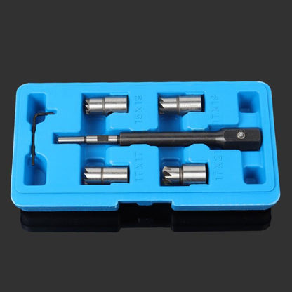 6pcs / Set Car Modification Injector Seat Cutter Cleaner Removal Tool - Engine Fittings by buy2fix | Online Shopping UK | buy2fix