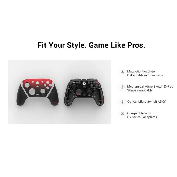GameSir G7 Pro Bluetooth Wireless Tri-Mode Game Controller for Xbox / Steam / PC / Android(White) - Controller Gamepad by GameSir | Online Shopping UK | buy2fix