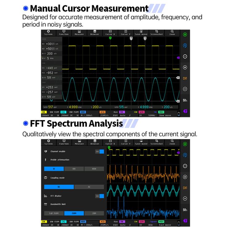 FNIRSI DPOS350P 4 in 1 7 inch IPS HD Touch Screen 350M Tablet Oscilloscope(US Plug) - Other Tester Tool by FNIRSI | Online Shopping UK | buy2fix