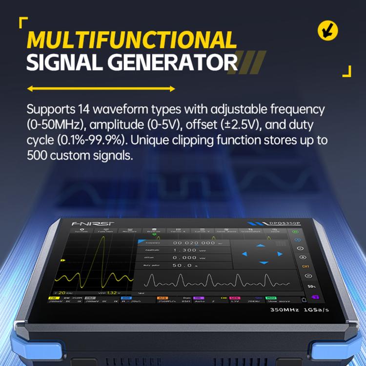 FNIRSI DPOS350P 4 in 1 7 inch IPS HD Touch Screen 350M Tablet Oscilloscope(US Plug) - Other Tester Tool by FNIRSI | Online Shopping UK | buy2fix