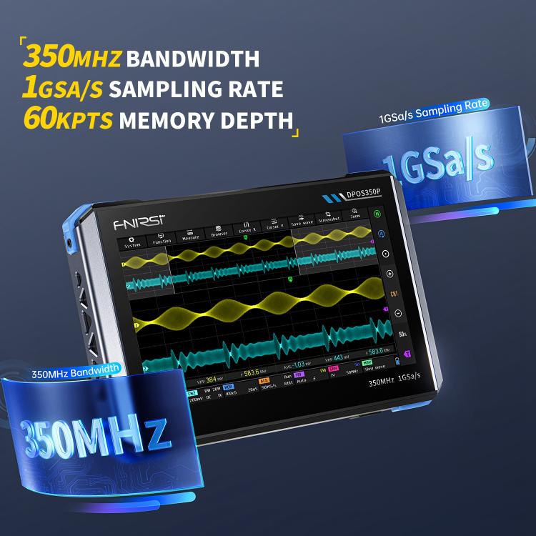 FNIRSI DPOS350P 4 in 1 7 inch IPS HD Touch Screen 350M Tablet Oscilloscope(EU Plug) - Other Tester Tool by FNIRSI | Online Shopping UK | buy2fix
