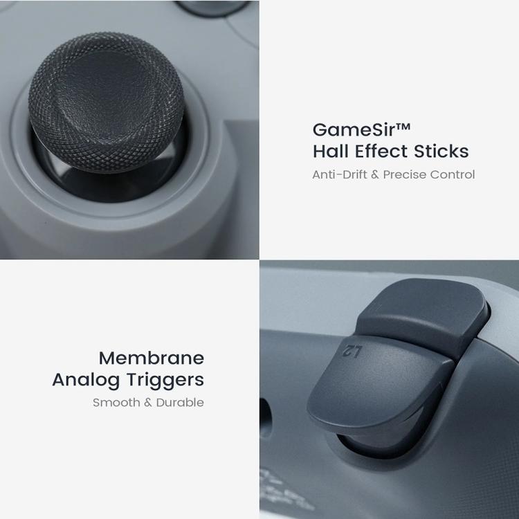 GameSir Tegenaria Lite Wired Symmetric Game Controller for PC / Steam / Switch / iOS / Android(Grey) - Gamepads by GameSir | Online Shopping UK | buy2fix