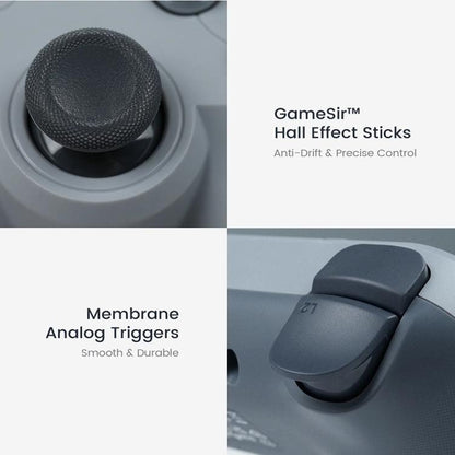 GameSir Tegenaria Lite Wired Symmetric Game Controller for PC / Steam / Switch / iOS / Android(Grey) - Gamepads by GameSir | Online Shopping UK | buy2fix