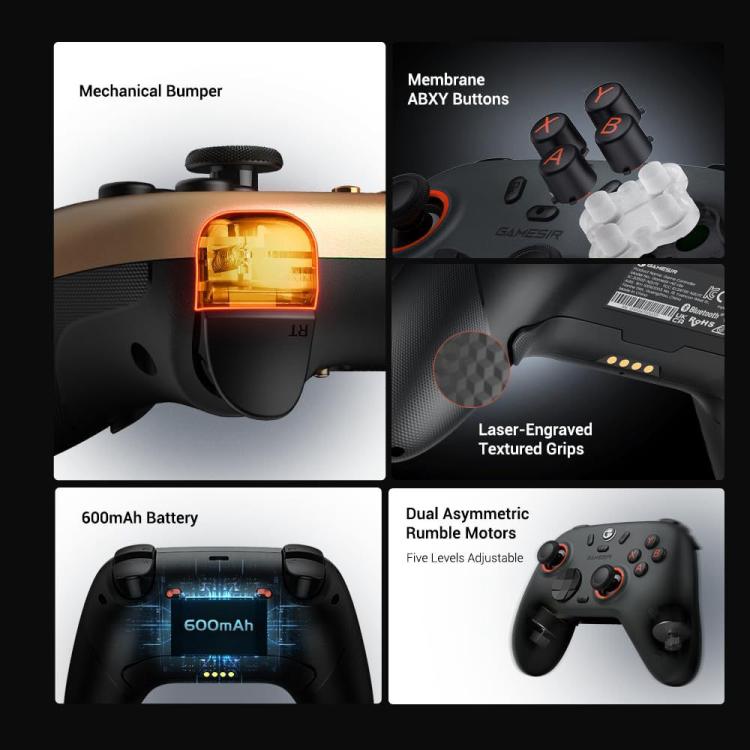 GameSir Nova 2 Lite Tri-Mode Wireless Game Controller for Switch / Steam / PC / iOS / Android(Black) - Controller Gamepad by GameSir | Online Shopping UK | buy2fix