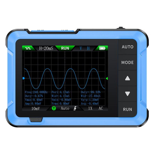 FNIRSI DSO510 Handheld Small Digital Portable Tablet Oscilloscope(Black Blue)
