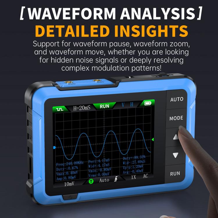 FNIRSI DSO510 Handheld Small Digital Portable Tablet Oscilloscope(Black Blue) - Other Tester Tool by FNIRSI | Online Shopping UK | buy2fix