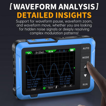 FNIRSI DSO510 Handheld Small Digital Portable Tablet Oscilloscope(Black Blue) - Other Tester Tool by FNIRSI | Online Shopping UK | buy2fix