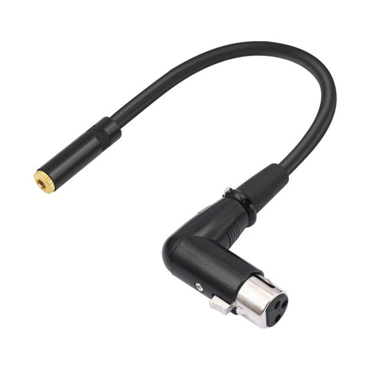 3.5mm Female to XLR Female Elbow Audio Converter Adapter Cable, Length:30cm(Black) - Microphone Audio Cable & Connector by buy2fix | Online Shopping UK | buy2fix