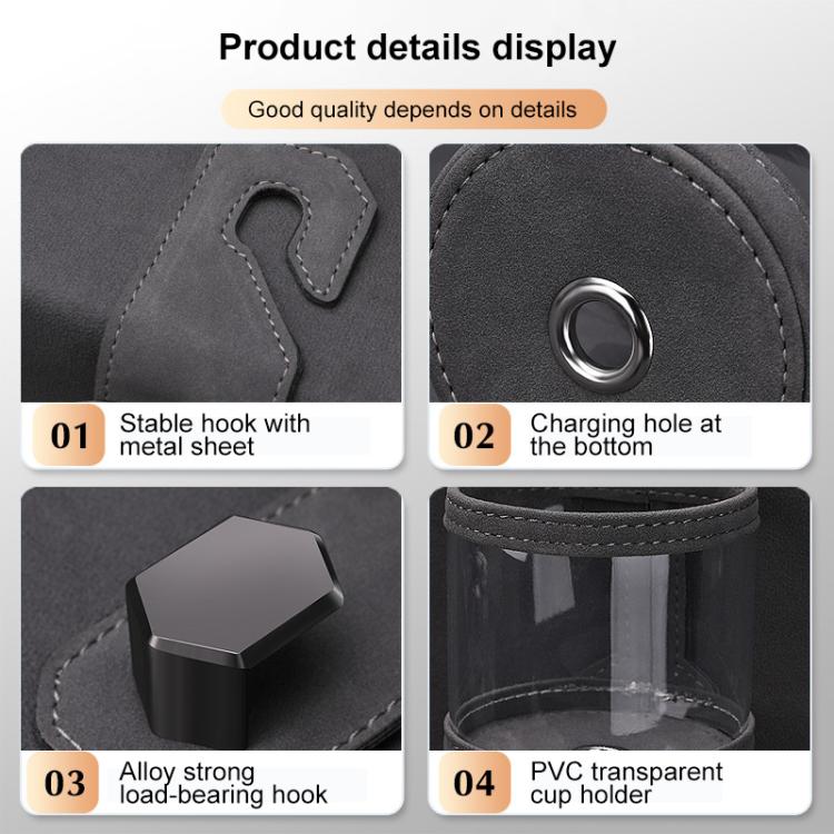 Car Water Cup Holder Seat Back Dual Hanger Hook(Grey) - Auto Fastener & Clips by buy2fix | Online Shopping UK | buy2fix