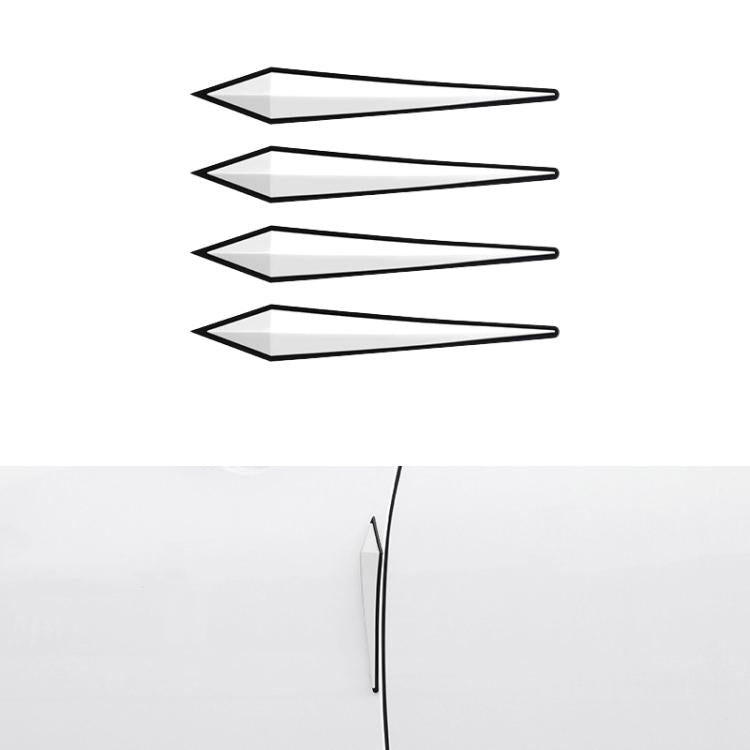 4pcs / Set Car Door Anti-collision PVC Strip, Size: 15x2.5cm(White) - Anti Collision Sticker by buy2fix | Online Shopping UK | buy2fix