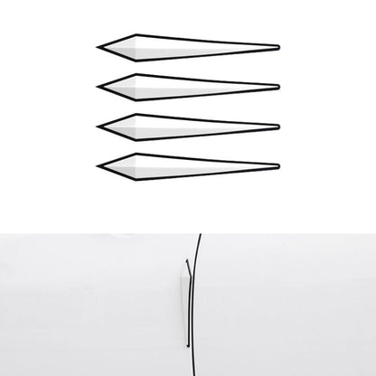 4pcs / Set Car Door Anti-collision PVC Strip, Size: 15x2.5cm(White) - Anti Collision Sticker by buy2fix | Online Shopping UK | buy2fix