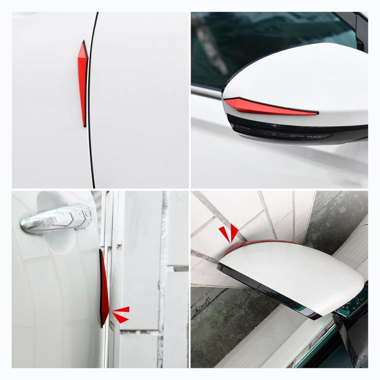 4pcs / Set Car Door Anti-collision PVC Strip, Size: 15x2.5cm(Black) - Anti Collision Sticker by buy2fix | Online Shopping UK | buy2fix