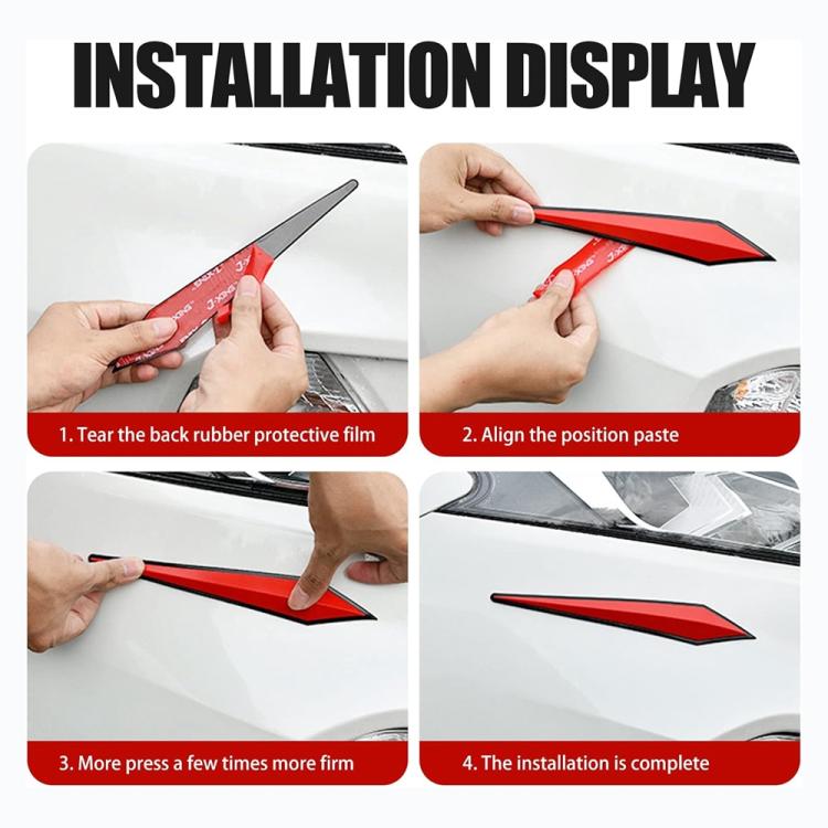Car Door Anti-collision PVC Strip, Size: 23.5x3.5cm(Red) - Anti Collision Sticker by buy2fix | Online Shopping UK | buy2fix