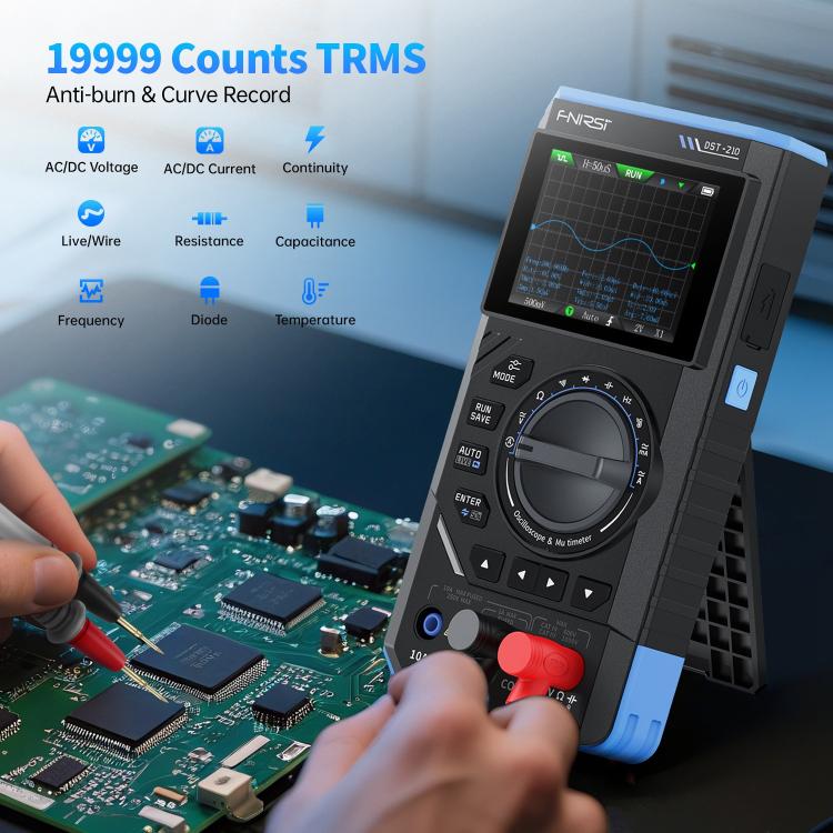 FNIRSI DST210 3 in 1 Digital Multimeter Oscilloscope(Black Blue) - Digital Multimeter by FNIRSI | Online Shopping UK | buy2fix