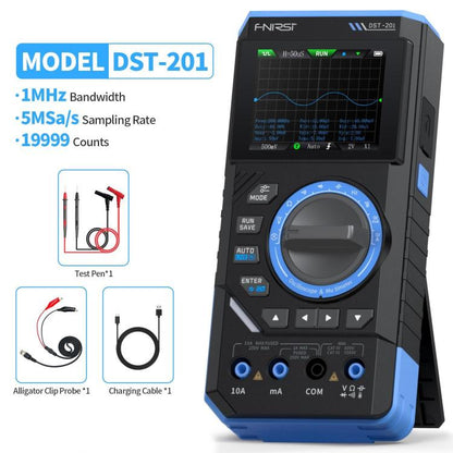 FNIRSI DST201 3 in 1 Digital Multimeter Oscilloscope(Black Blue) - Digital Multimeter by FNIRSI | Online Shopping UK | buy2fix