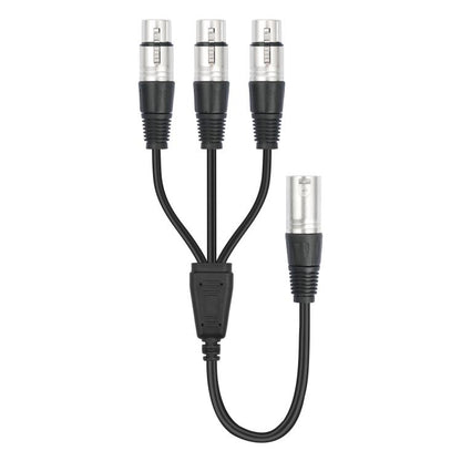 XLR Male to 3 XLR Female 3-Way Splitter Audio Cable, Length: 60cm - Microphone Audio Cable & Connector by buy2fix | Online Shopping UK | buy2fix