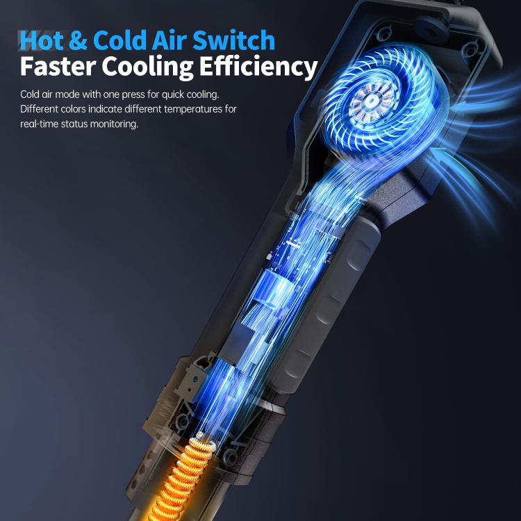 FNIRSI SAG-55 550W High Temperature Portable Micro Hot Air Gun, Type:Standard Ordinary Base(EU Plug) - Electric Soldering Iron by FNIRSI | Online Shopping UK | buy2fix