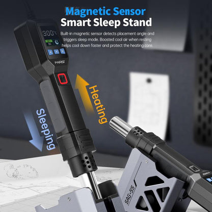 FNIRSI SAG-55 550W High Temperature Portable Micro Hot Air Gun, Type:High-match Metal Base(EU Plug) - Electric Soldering Iron by FNIRSI | Online Shopping UK | buy2fix