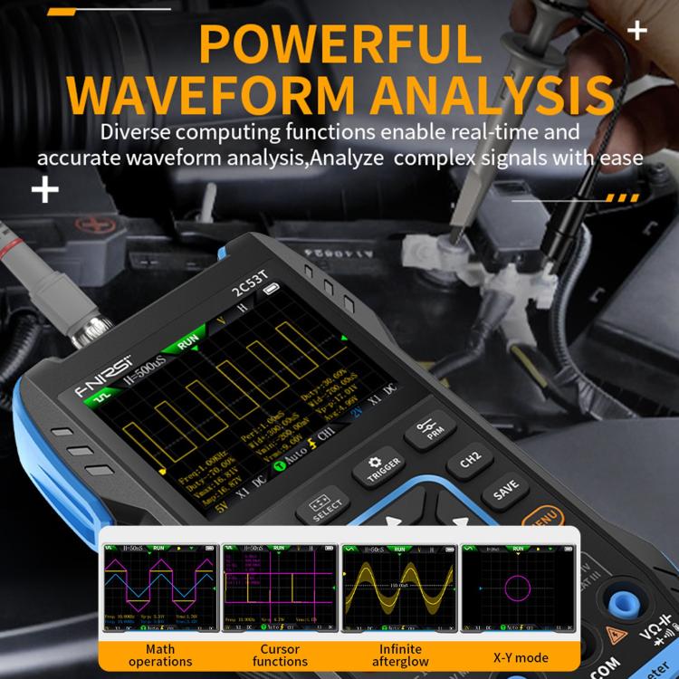 FNIRSI 2C53T Dual Channel 50M Digital Multimeter, Style:High-end Version - Digital Multimeter by FNIRSI | Online Shopping UK | buy2fix