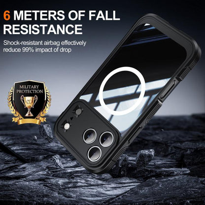 For iPhone 17 Pro Max Life Waterproof MagSafe Magnetic Rugged Phone Case(Black) - iPhone 17 Pro Max Cases by buy2fix | Online Shopping UK | buy2fix