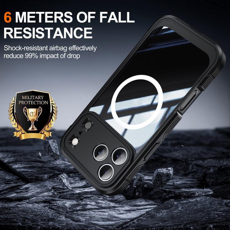 For iPhone 17 Pro Life Waterproof MagSafe Magnetic Rugged Phone Case(Black) - iPhone 17 Pro Cases by buy2fix | Online Shopping UK | buy2fix
