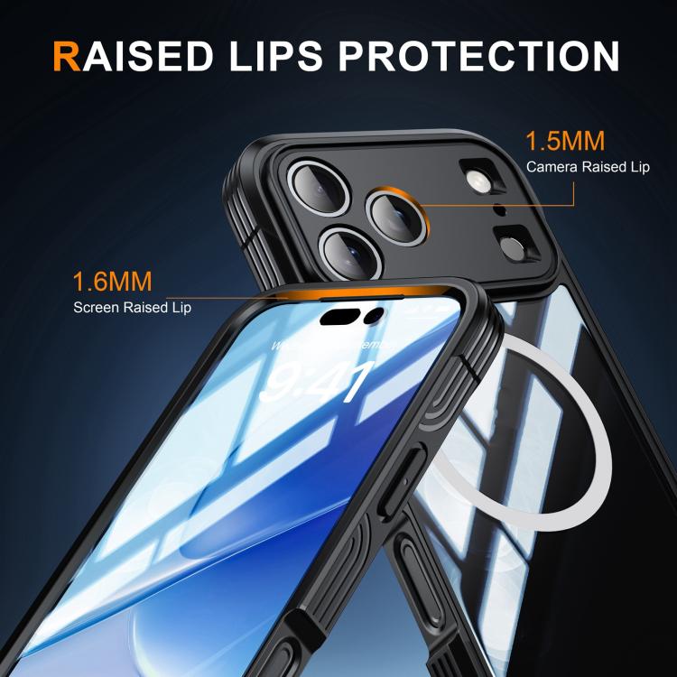 For iPhone 17 Pro Life Waterproof MagSafe Magnetic Rugged Phone Case(Black) - iPhone 17 Pro Cases by buy2fix | Online Shopping UK | buy2fix