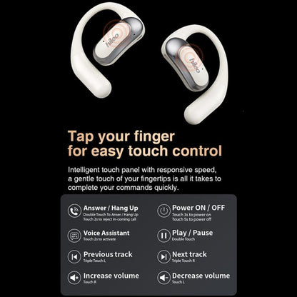 Hileo Hi95 Open-Ear Bluetooth Stereo Music Wireless Earphones(Beige) - Sport Earphone by Hileo | Online Shopping UK | buy2fix