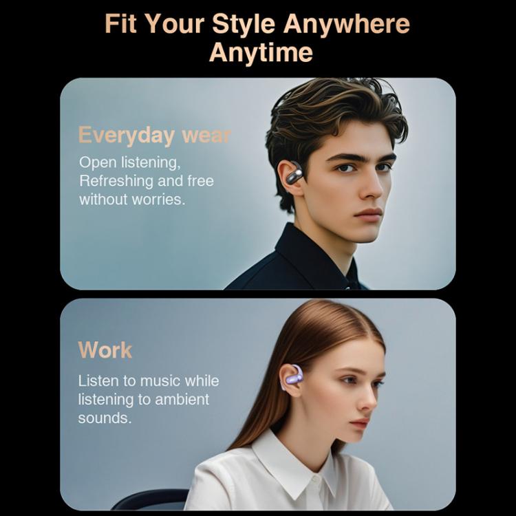 Hileo Hi95 Open-Ear Bluetooth Stereo Music Wireless Earphones(Purple) - Sport Earphone by Hileo | Online Shopping UK | buy2fix