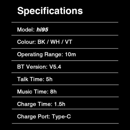 Hileo Hi95 Open-Ear Bluetooth Stereo Music Wireless Earphones(Purple) - Sport Earphone by Hileo | Online Shopping UK | buy2fix