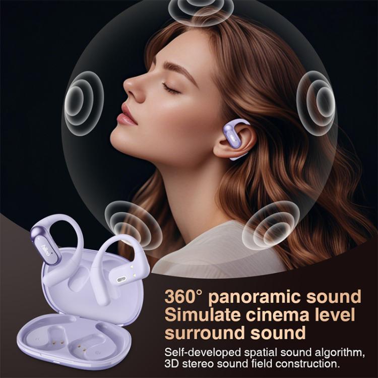 Hileo Hi95 Open-Ear Bluetooth Stereo Music Wireless Earphones(Purple) - Sport Earphone by Hileo | Online Shopping UK | buy2fix