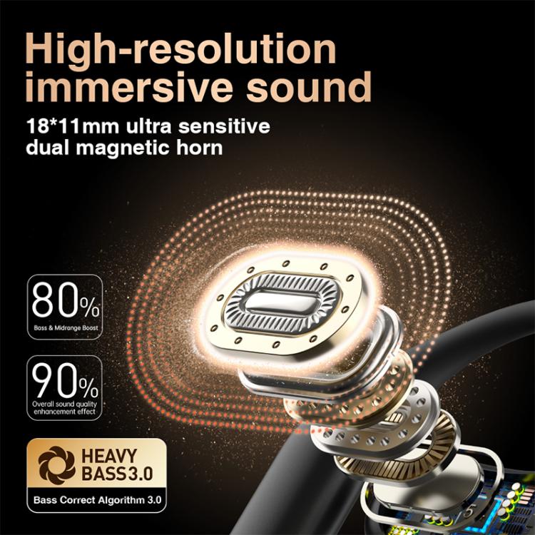 Hileo Hi95 Open-Ear Bluetooth Stereo Music Wireless Earphones(Black) - Sport Earphone by Hileo | Online Shopping UK | buy2fix