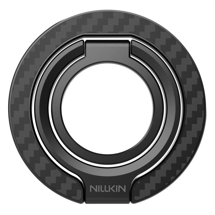 NILLKIN NKL13 FiberSnap 360 Degree Rotating Double-Sided Magnetic Finger Ring Phone Holder(Black) - Ring Holder by NILLKIN | Online Shopping UK | buy2fix