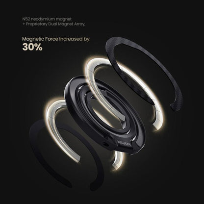 NILLKIN NKL13 FiberSnap 360 Degree Rotating Double-Sided Magnetic Finger Ring Phone Holder(Black) - Ring Holder by NILLKIN | Online Shopping UK | buy2fix