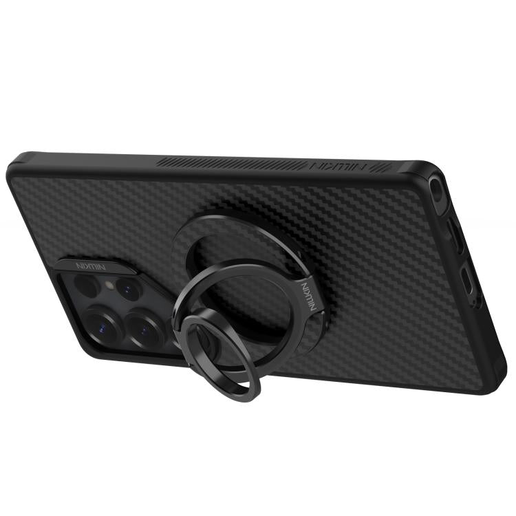 NILLKIN NKL13 FiberSnap 360 Degree Rotating Double-Sided Magnetic Finger Ring Phone Holder(Black) - Ring Holder by NILLKIN | Online Shopping UK | buy2fix