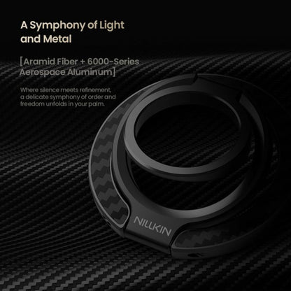 NILLKIN NKL13 FiberSnap 360 Degree Rotating Double-Sided Magnetic Finger Ring Phone Holder(Black) - Ring Holder by NILLKIN | Online Shopping UK | buy2fix