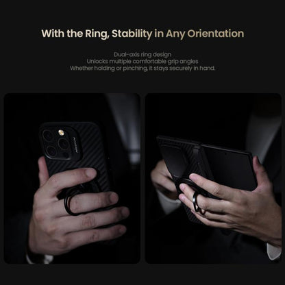 NILLKIN NKL13 FiberSnap 360 Degree Rotating Double-Sided Magnetic Finger Ring Phone Holder(Black) - Ring Holder by NILLKIN | Online Shopping UK | buy2fix