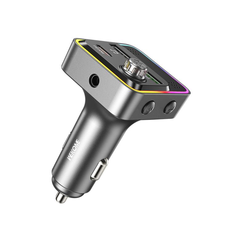 WK WP-C62 48W BT MP3 Player Fast Car Charger(Silver) - Car Charger by WK | Online Shopping UK | buy2fix