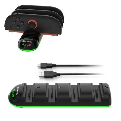 For Nintendo Switch 2 Handle 4 in 1 Charging Station with LED Display Light(Black) - Charger & Power by buy2fix | Online Shopping UK | buy2fix