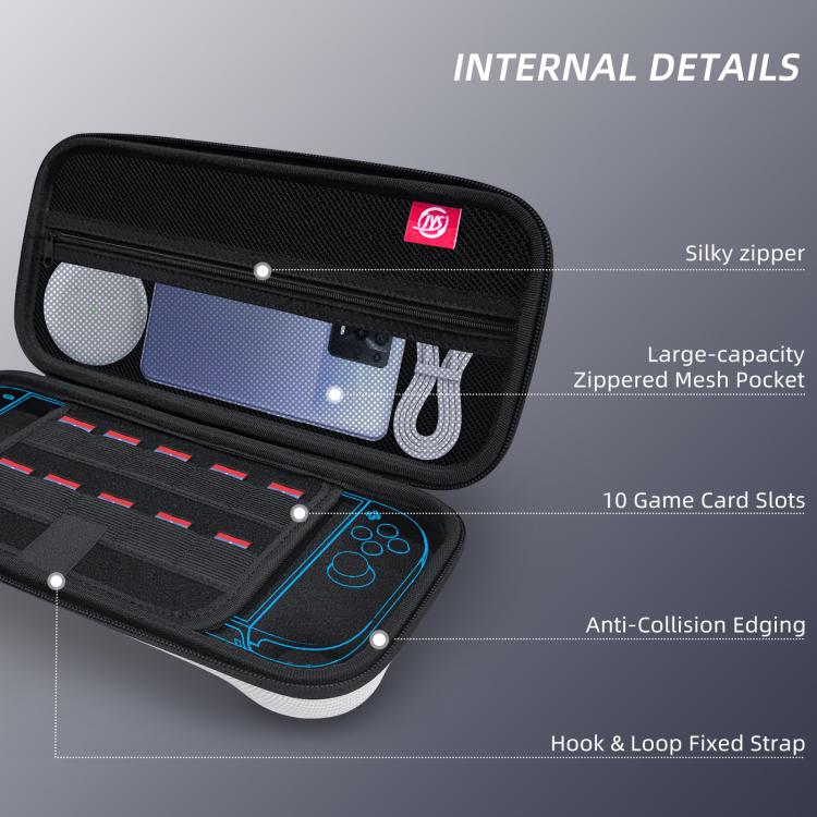 For Nintendo Switch 2 EVA Portable Shockproof Waterproof Portable Game Console Storage Bag(Black White) - Bags by buy2fix | Online Shopping UK | buy2fix