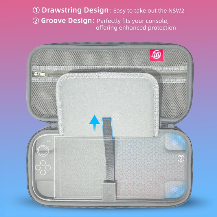 For Nintendo Switch 2 EVA Portable Shockproof Waterproof Portable Game Console Storage Bag(Red Blue) - Bags by buy2fix | Online Shopping UK | buy2fix