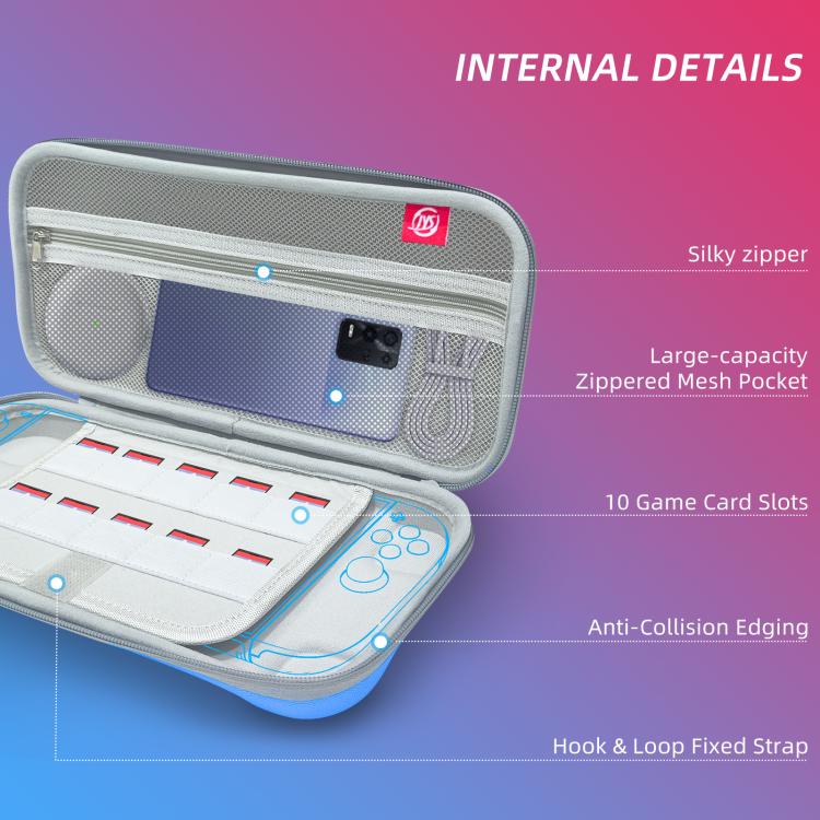 For Nintendo Switch 2 EVA Portable Shockproof Waterproof Portable Game Console Storage Bag(Red Blue) - Bags by buy2fix | Online Shopping UK | buy2fix