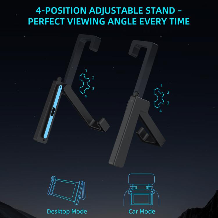 For Nintendo Switch 2 JYS-NS2299 2 in 1 Adjustable Car Game Console Holder(Black) - Holder by buy2fix | Online Shopping UK | buy2fix