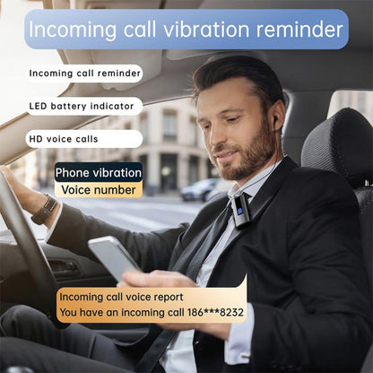 K92 Collar Clip Wireless Bluetooth Earphone(Silver) - Bluetooth Earphone by buy2fix | Online Shopping UK | buy2fix