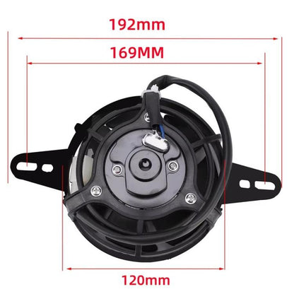 Motorcycle Cooling Fan ATV Beach Car Cold Water Tank Radiator(Black) - Heating & Fans by buy2fix | Online Shopping UK | buy2fix