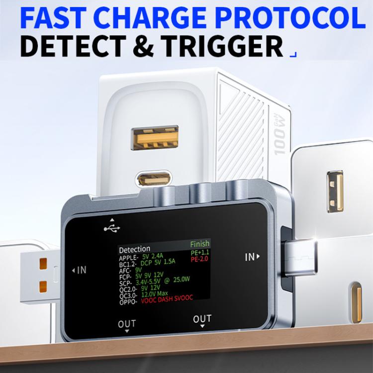 Fnirsi FNAC-28 Multi-function Type-C & USB Professional Grade Ripple Monitoring Tester - Current & Voltage Tester by FNIRSI | Online Shopping UK | buy2fix