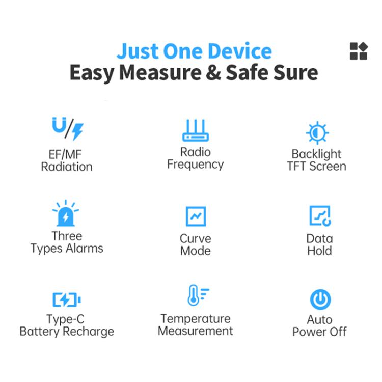 FNIRSI ERD-10 3 in 1 Electromagnetic Radiation Detector - Radiation Detector by FNIRSI | Online Shopping UK | buy2fix