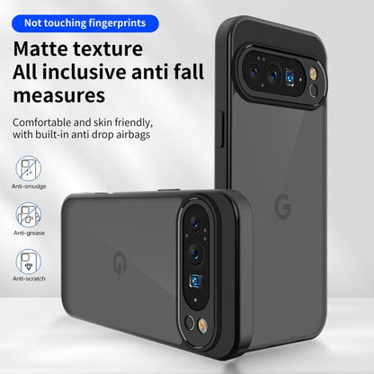 For Google Pixel 10 Pro Skin Feel Frosted PC+TPU Shockproof Phone Case(Transparent Black) - Google Cases by buy2fix | Online Shopping UK | buy2fix