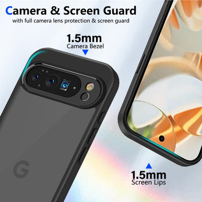 For Google Pixel 10 Pro XL Skin Feel Frosted PC+TPU Shockproof Phone Case(Transparent Black) - Google Cases by buy2fix | Online Shopping UK | buy2fix