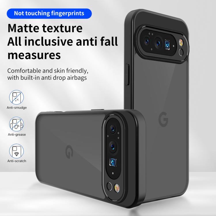 For Google Pixel 10 Pro XL Skin Feel Frosted PC+TPU Shockproof Phone Case(Transparent Black) - Google Cases by buy2fix | Online Shopping UK | buy2fix