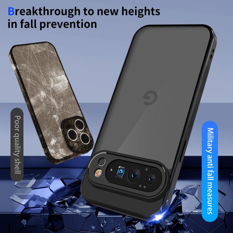For Google Pixel 10 Pro XL Skin Feel Frosted PC+TPU Shockproof Phone Case(Transparent Black) - Google Cases by buy2fix | Online Shopping UK | buy2fix